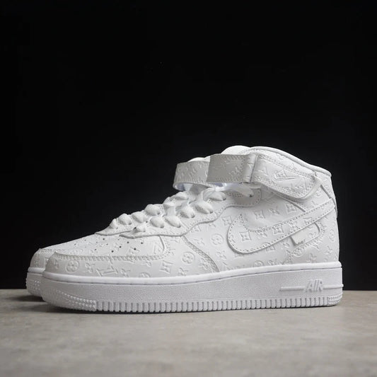 Custom Air Force 1 White LV Embossed Design