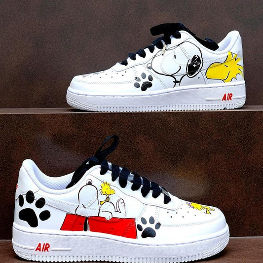Custom Air Force 1 White Snoopy Cartoon