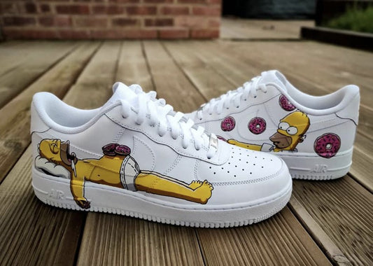 Custom Air Force 1 White The Simpsons Pattern