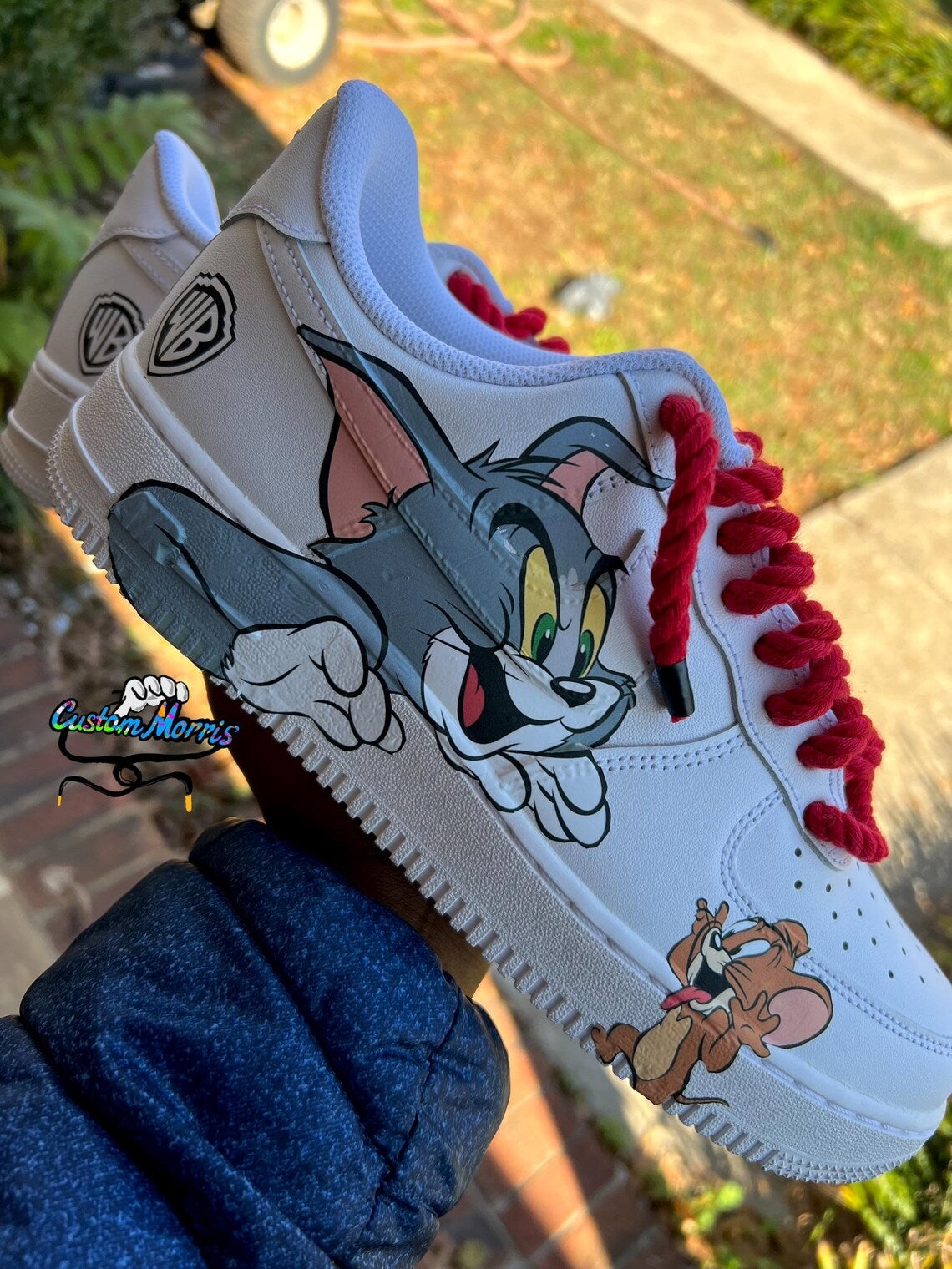 Custom Air Force 1 White Tom And Jerry Design