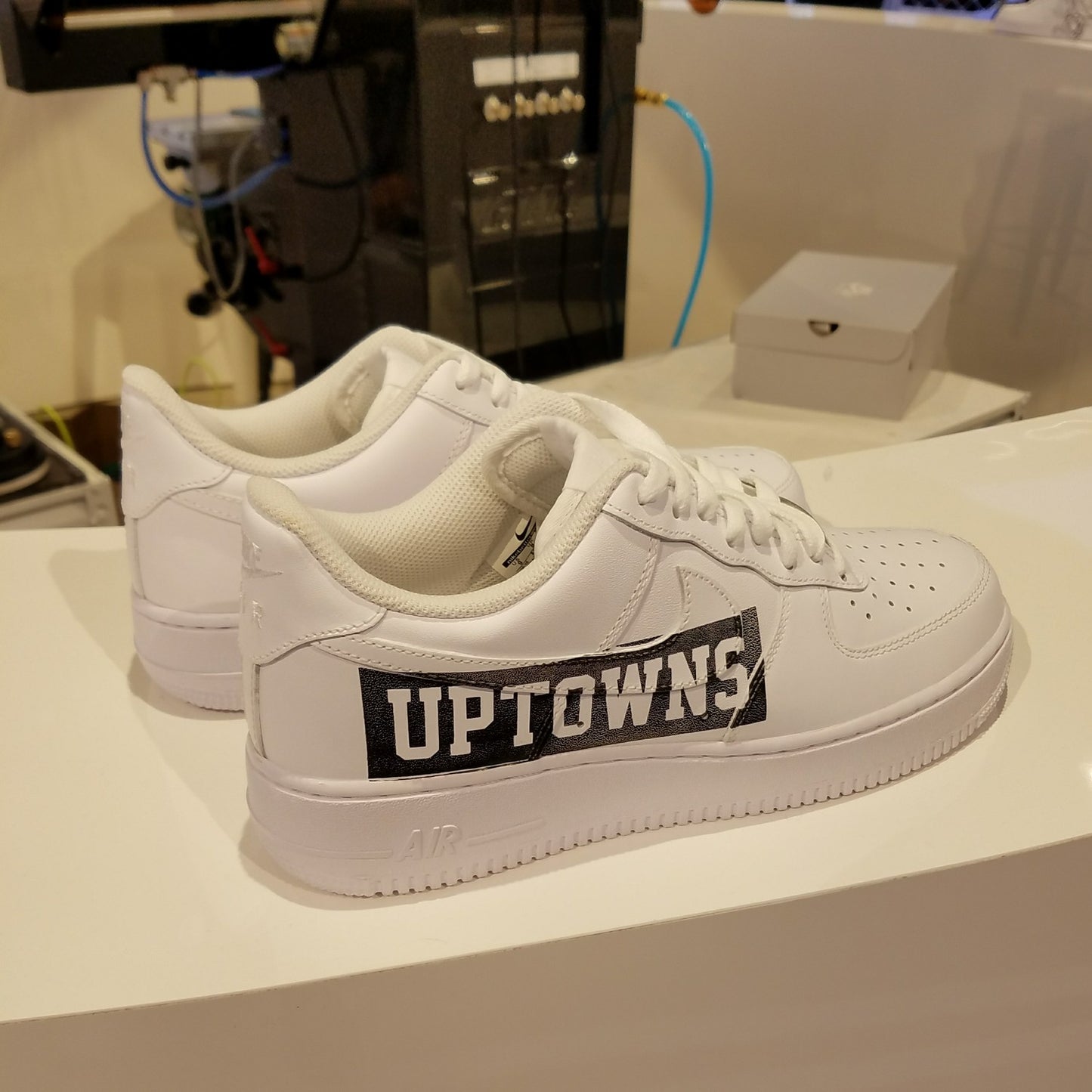 Custom Air Force 1 White Uptowns Graphic