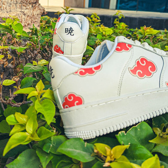 Custom Air Force 1 White With Akatsuki Clouds