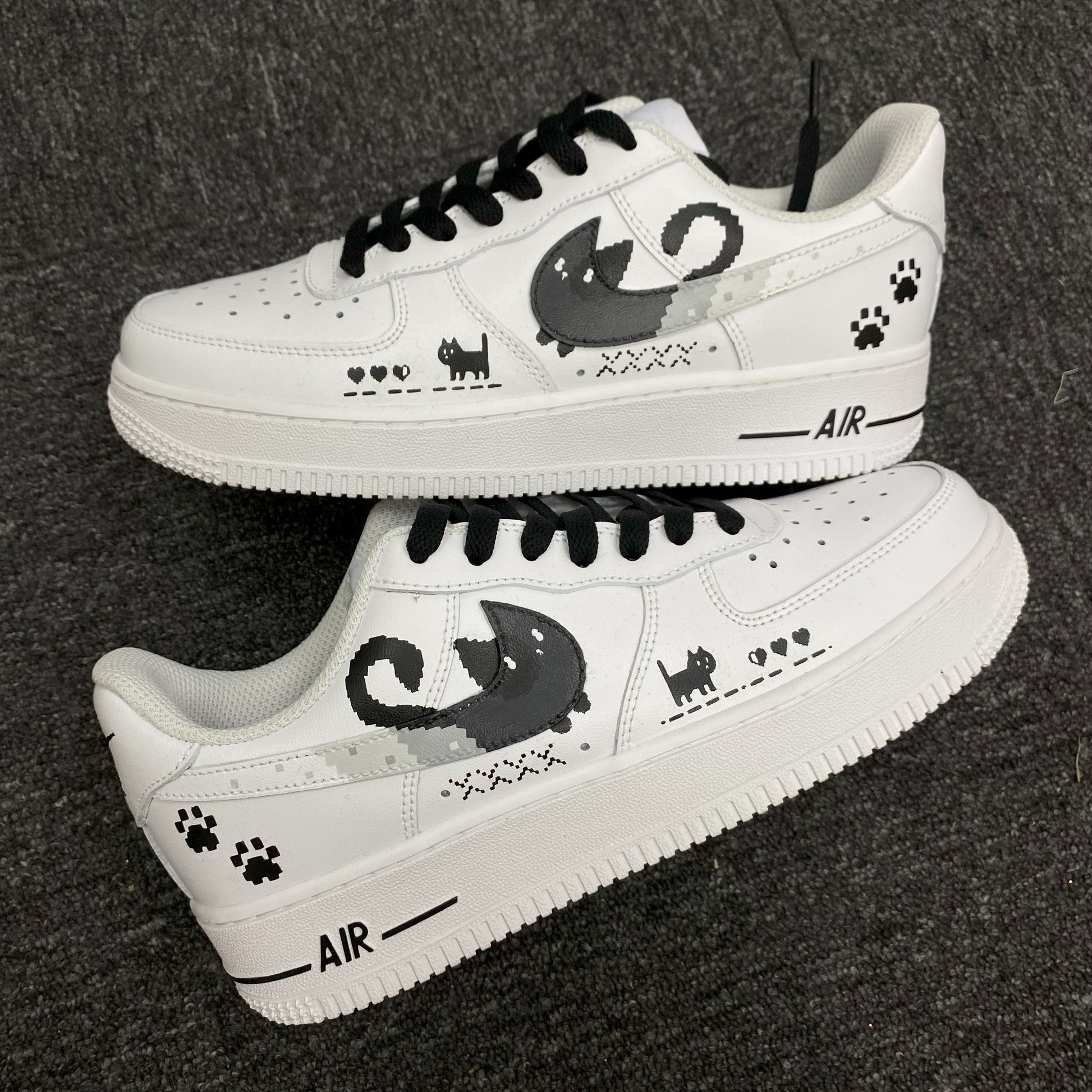Custom Air Force 1 White With Cat And Paw - print