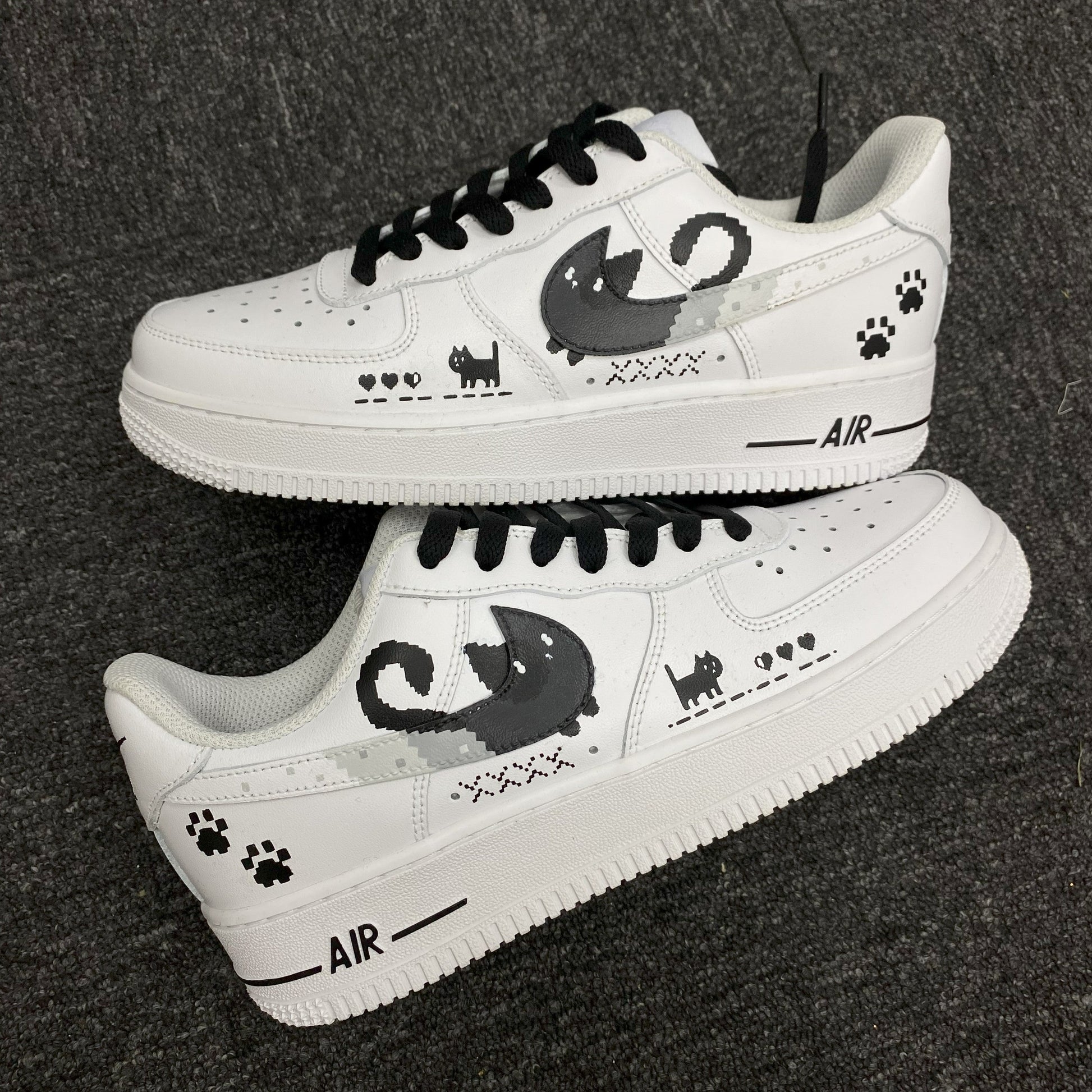 Custom Air Force 1 White With Cat And Paw - print