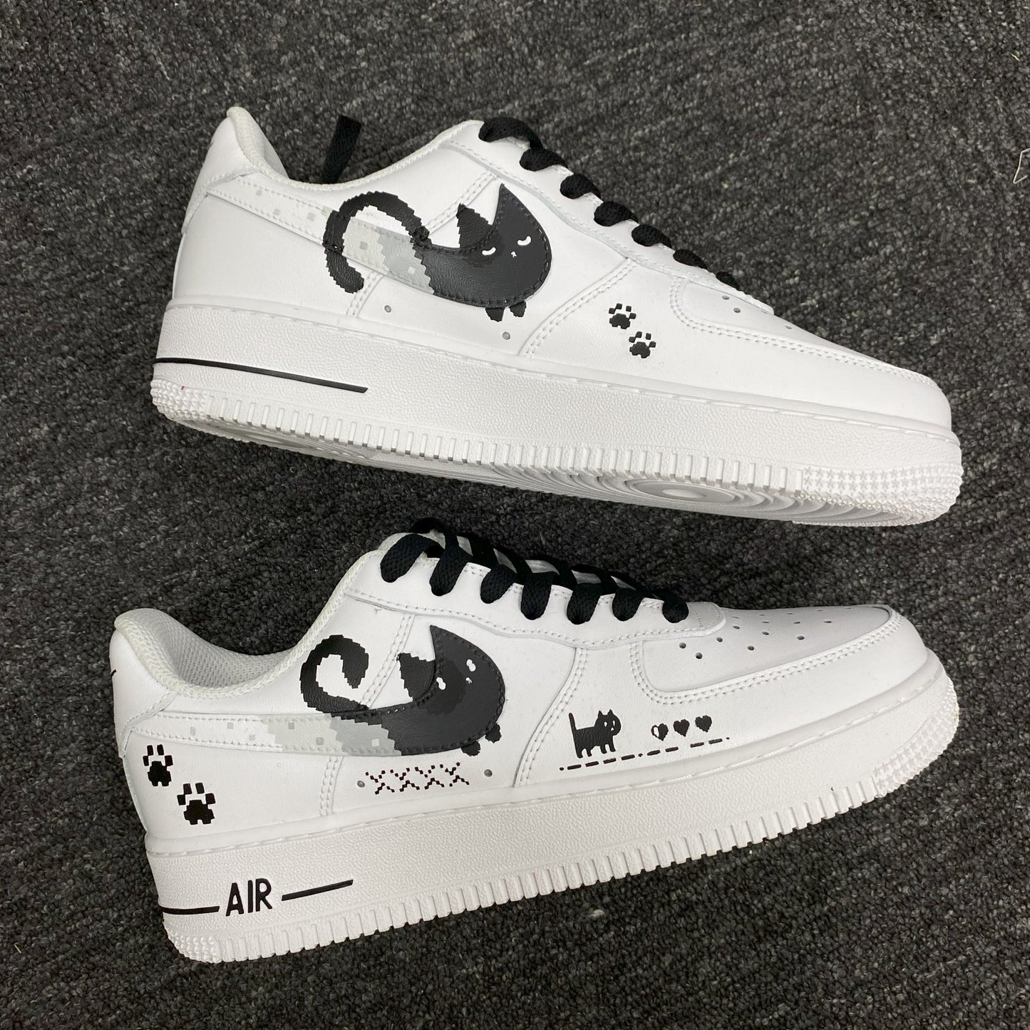 Custom Air Force 1 White With Cat And Paw - print