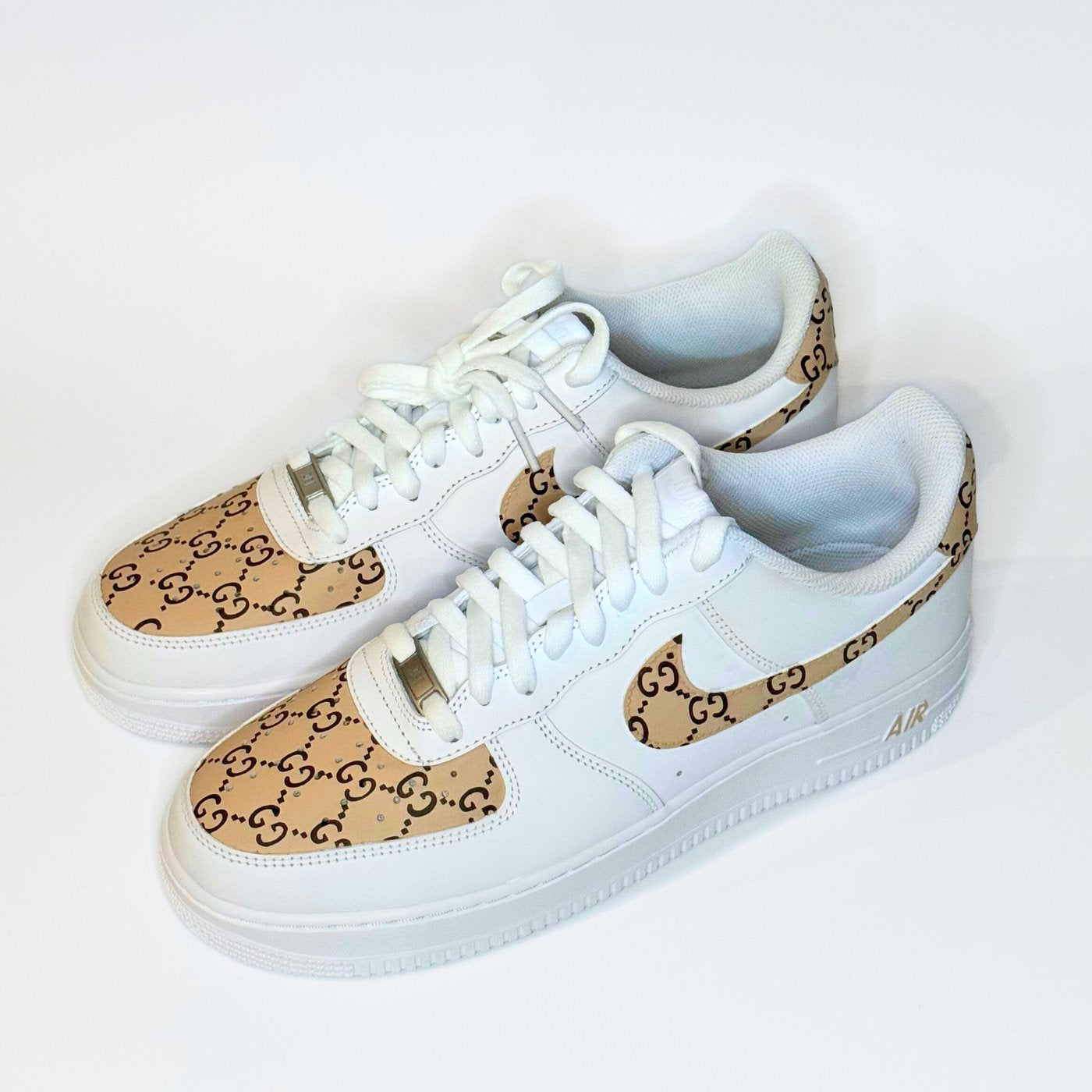 Custom Air Force 1 White With GG Pattern