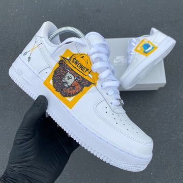 Custom Air Force 1 White With Honey Badger Graphic