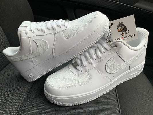 Custom Air Force 1 White with LV Logo