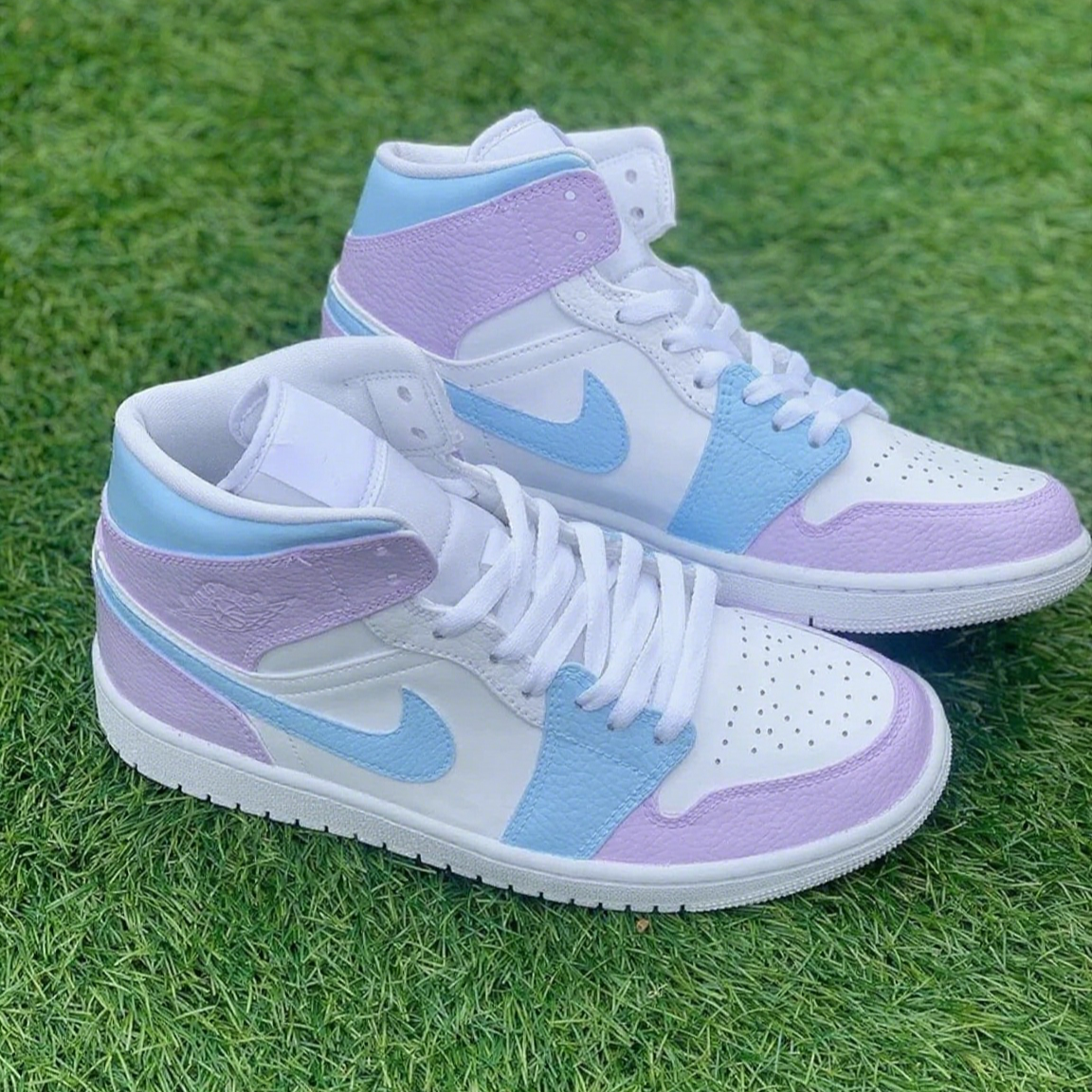 Custom Air Jordan 1 Baby Blue Purple