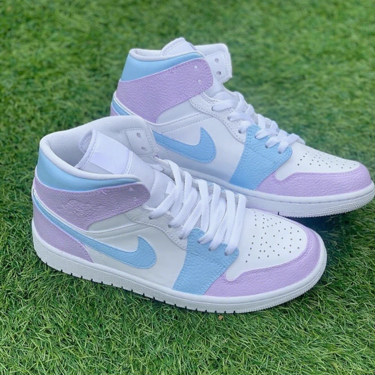 Custom Air Jordan 1 Baby Blue Purple