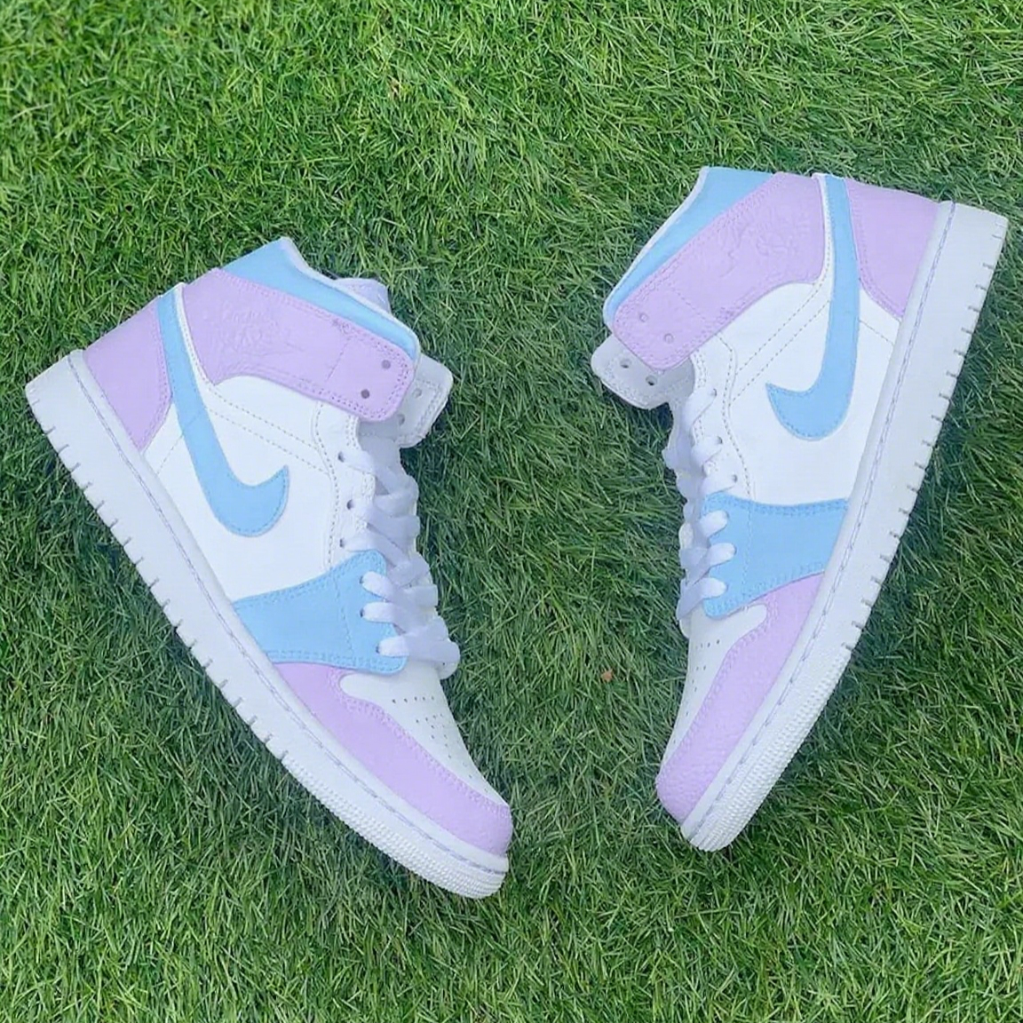 Custom Air Jordan 1 Baby Blue Purple