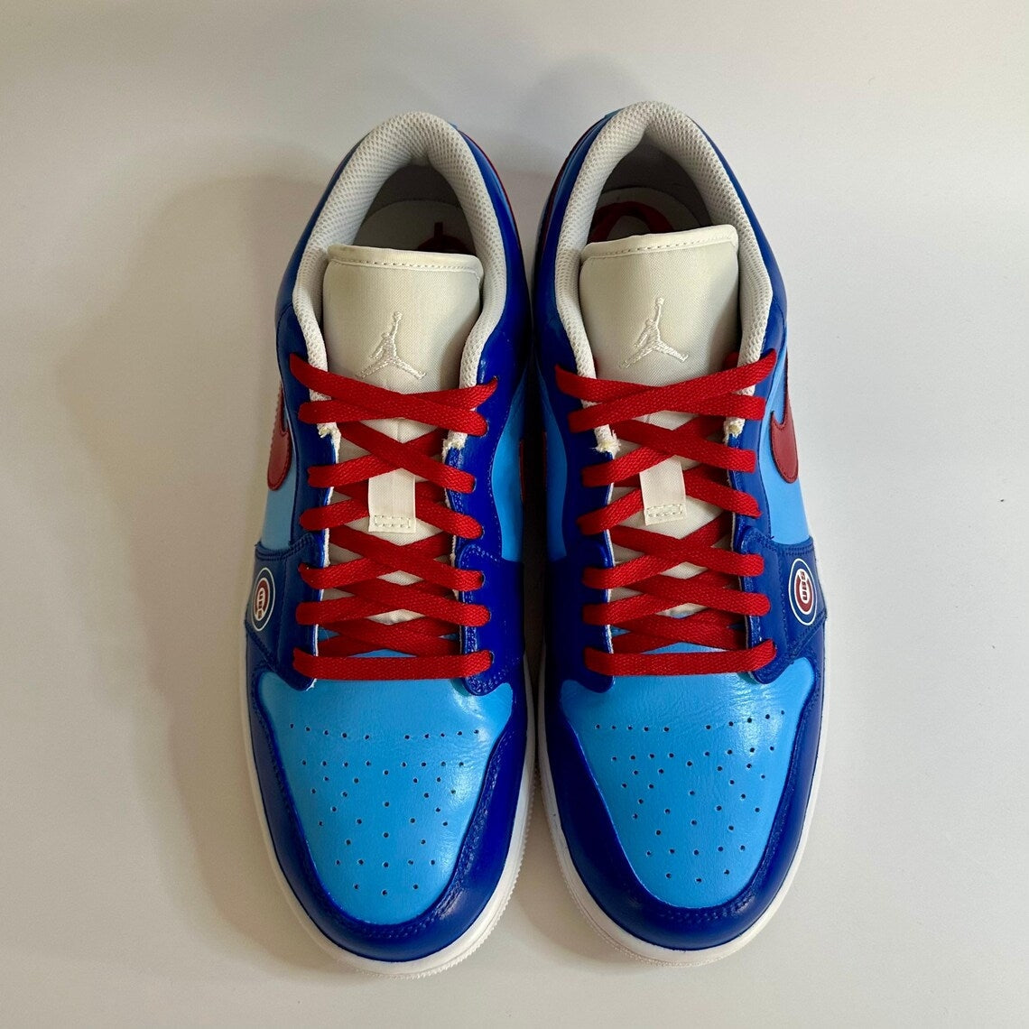 Custom Air Jordan 1 Blue Red Cubs Theme