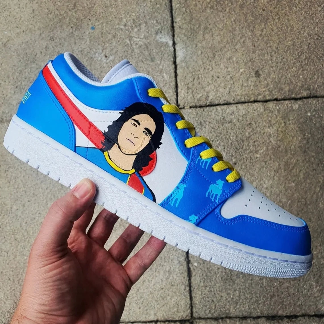 Custom Air Jordan 1 Blue Superman Themed