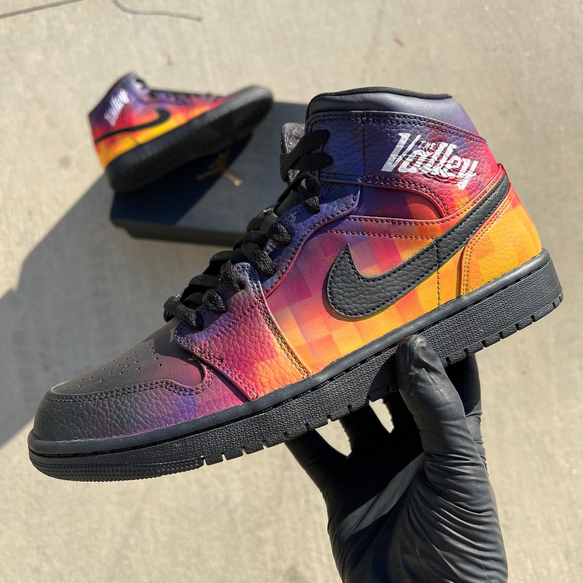 Custom Air Jordan 1 Multicolor Checkered