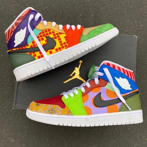 Custom Air Jordan 1 Multicolor With Various Patterns