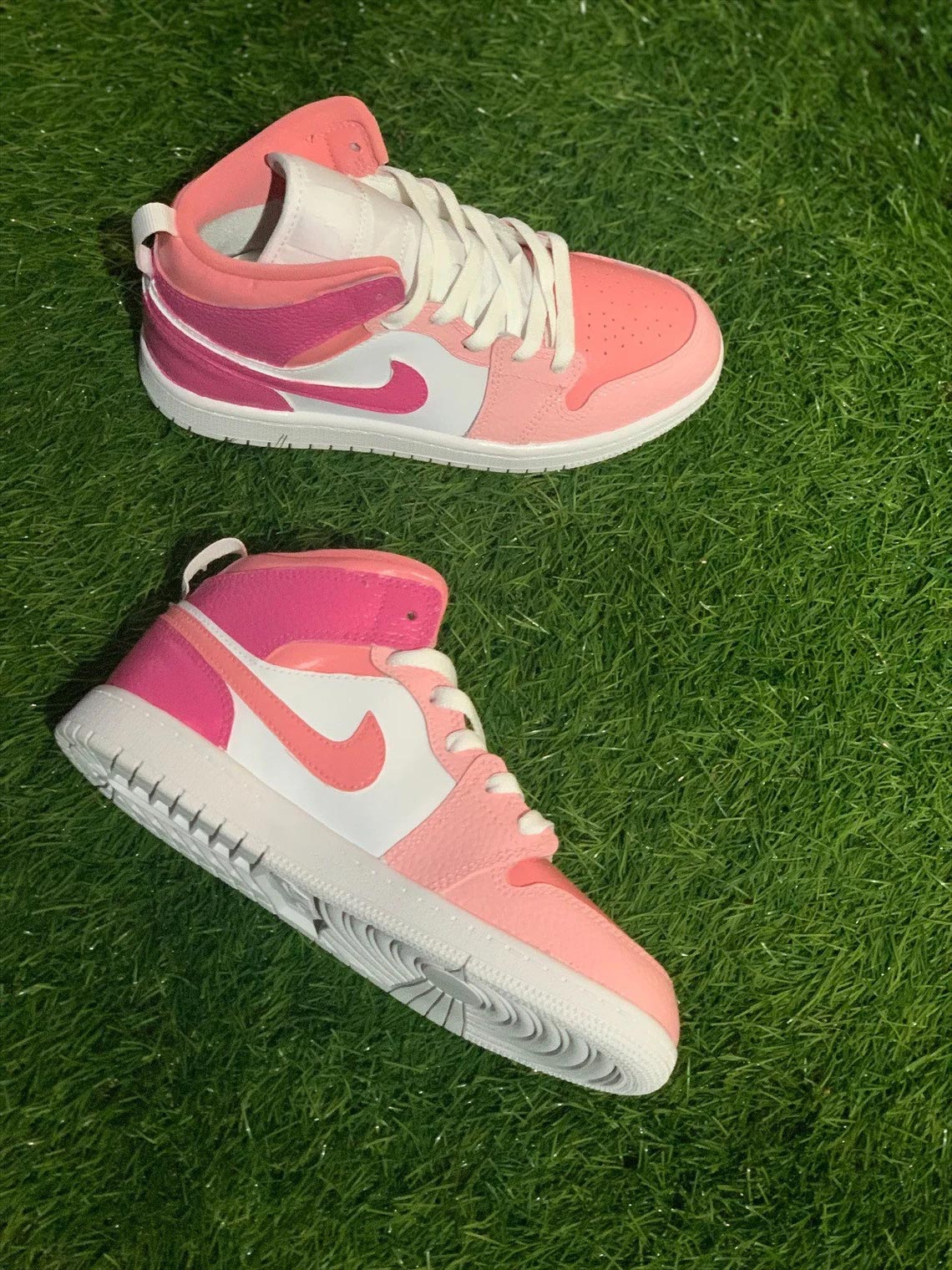 Custom Air Jordan 1 White Baby Pink
