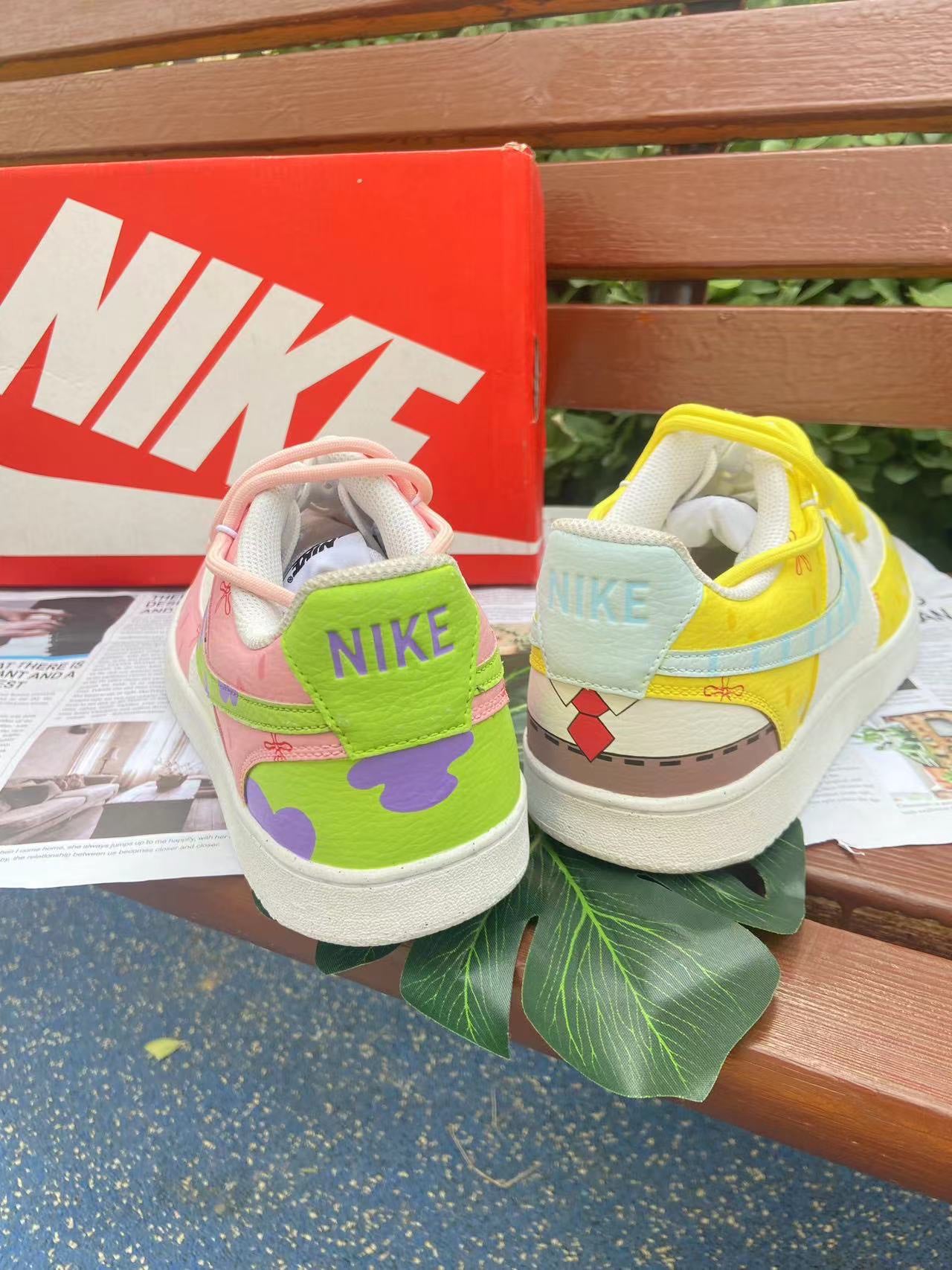 Custom Court Yellow Pink SpongeBob And Patrick Star