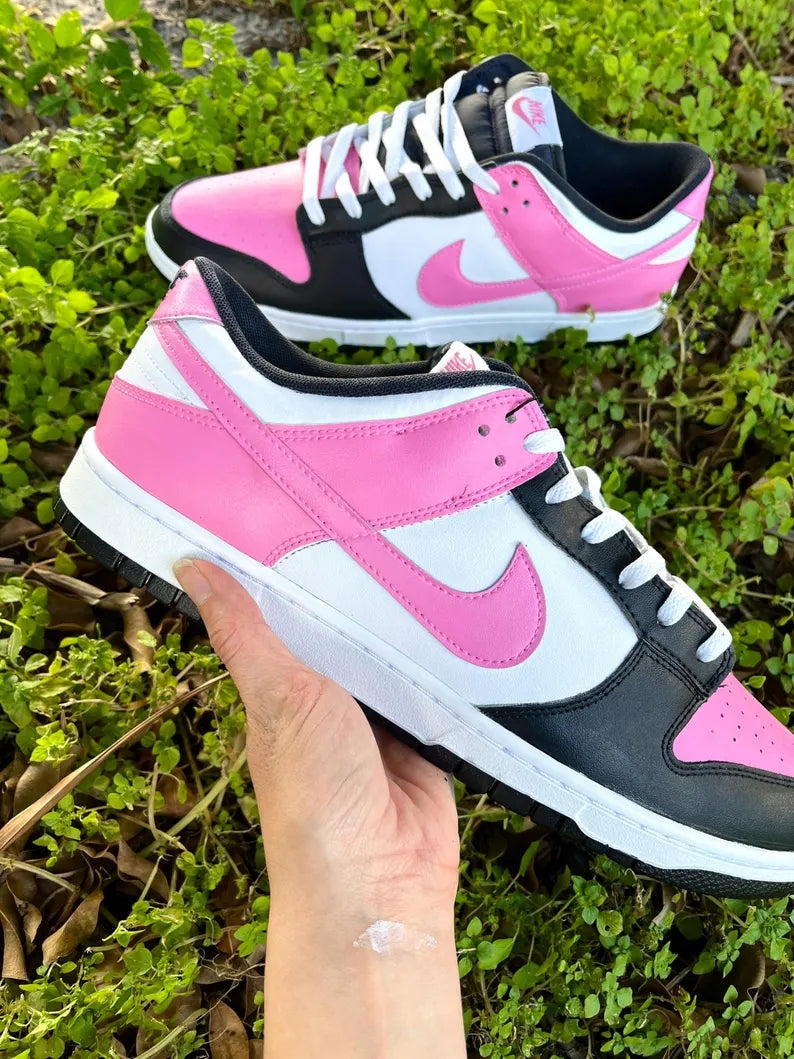 Custom Dunk Pink Black White
