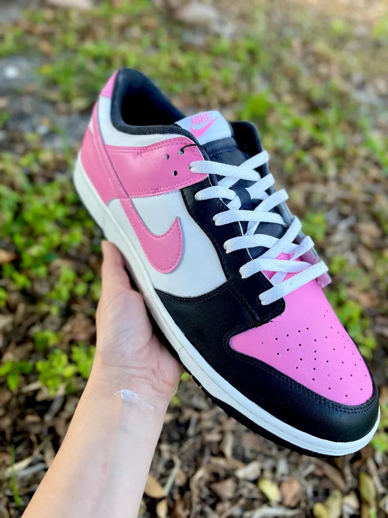 Custom Dunk Pink Black White