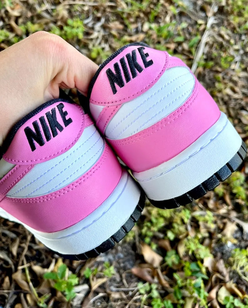 Custom Dunk Pink Black White