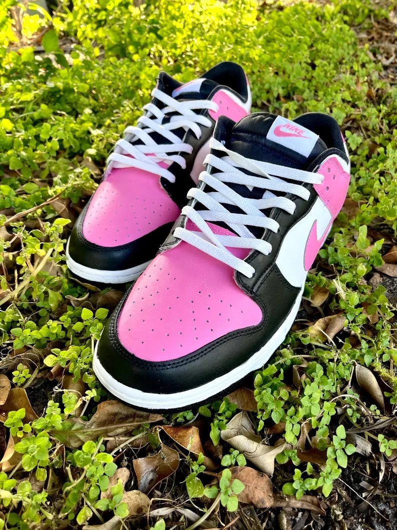 Custom Dunk Pink Black White