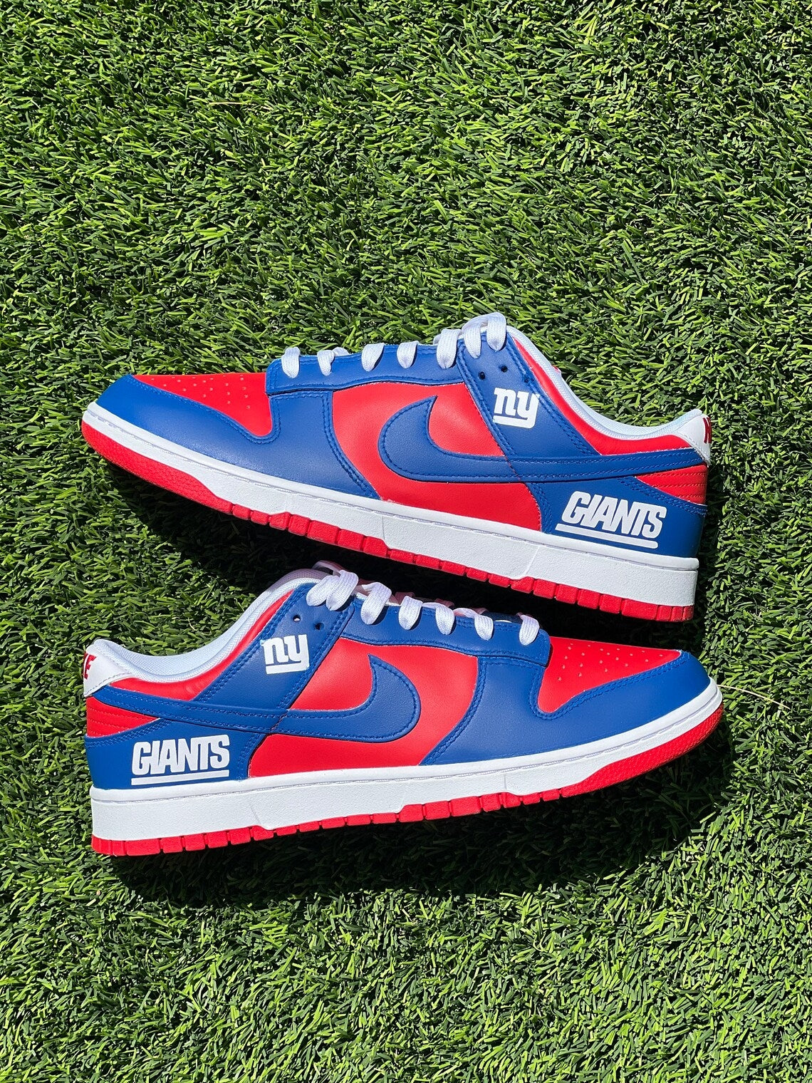 Custom Dunk Red Blue New York Giants Theme