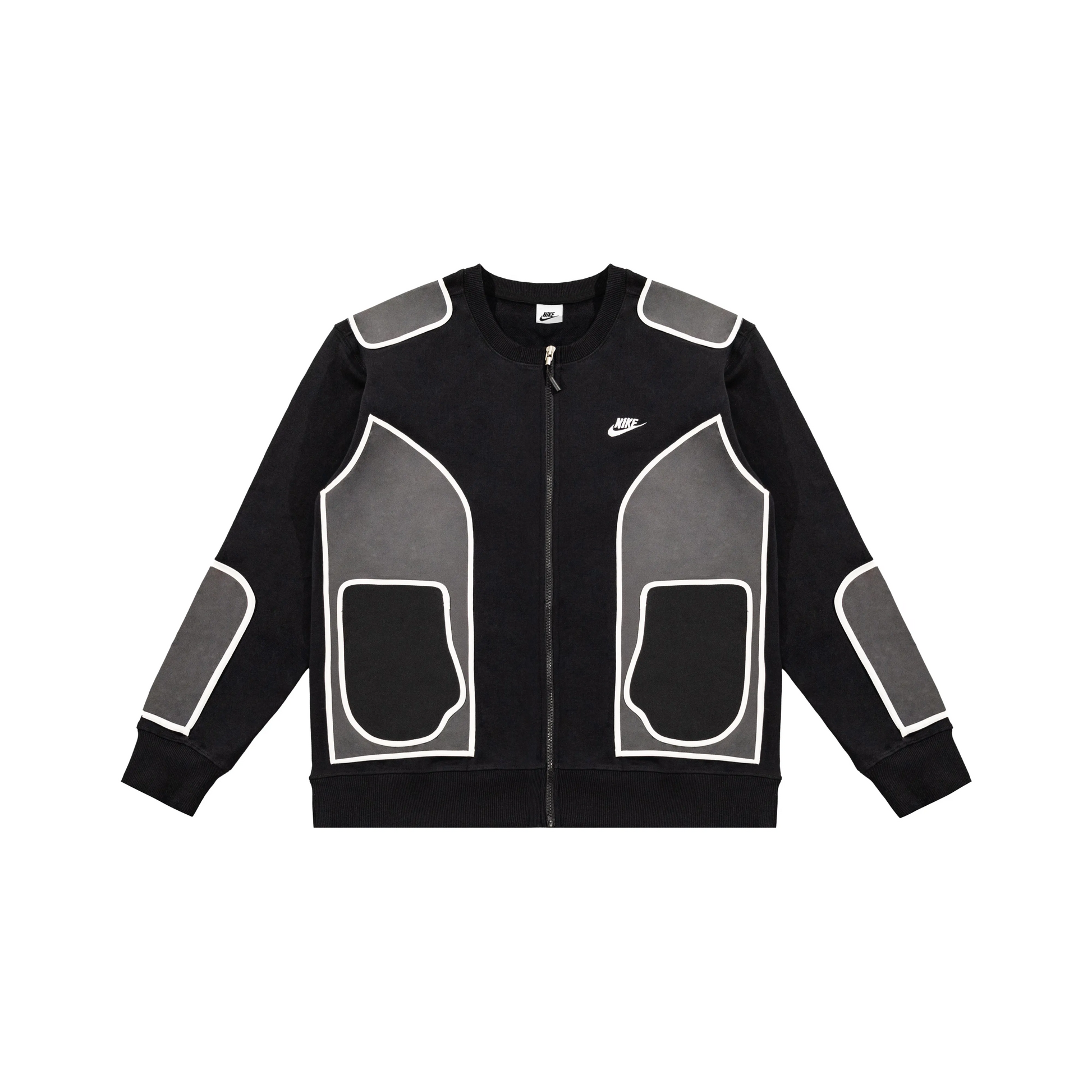 Custom Nike Sweatshirt Black Gray White Outline Design