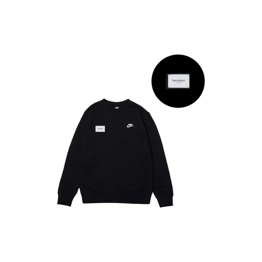 Custom Nike Sweatshirt Black With Logo Patch