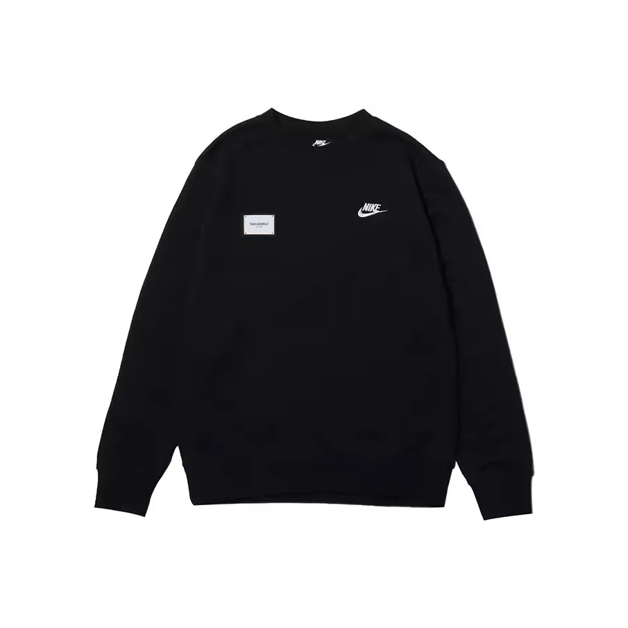 Custom Nike Sweatshirt Black With Logo Patch