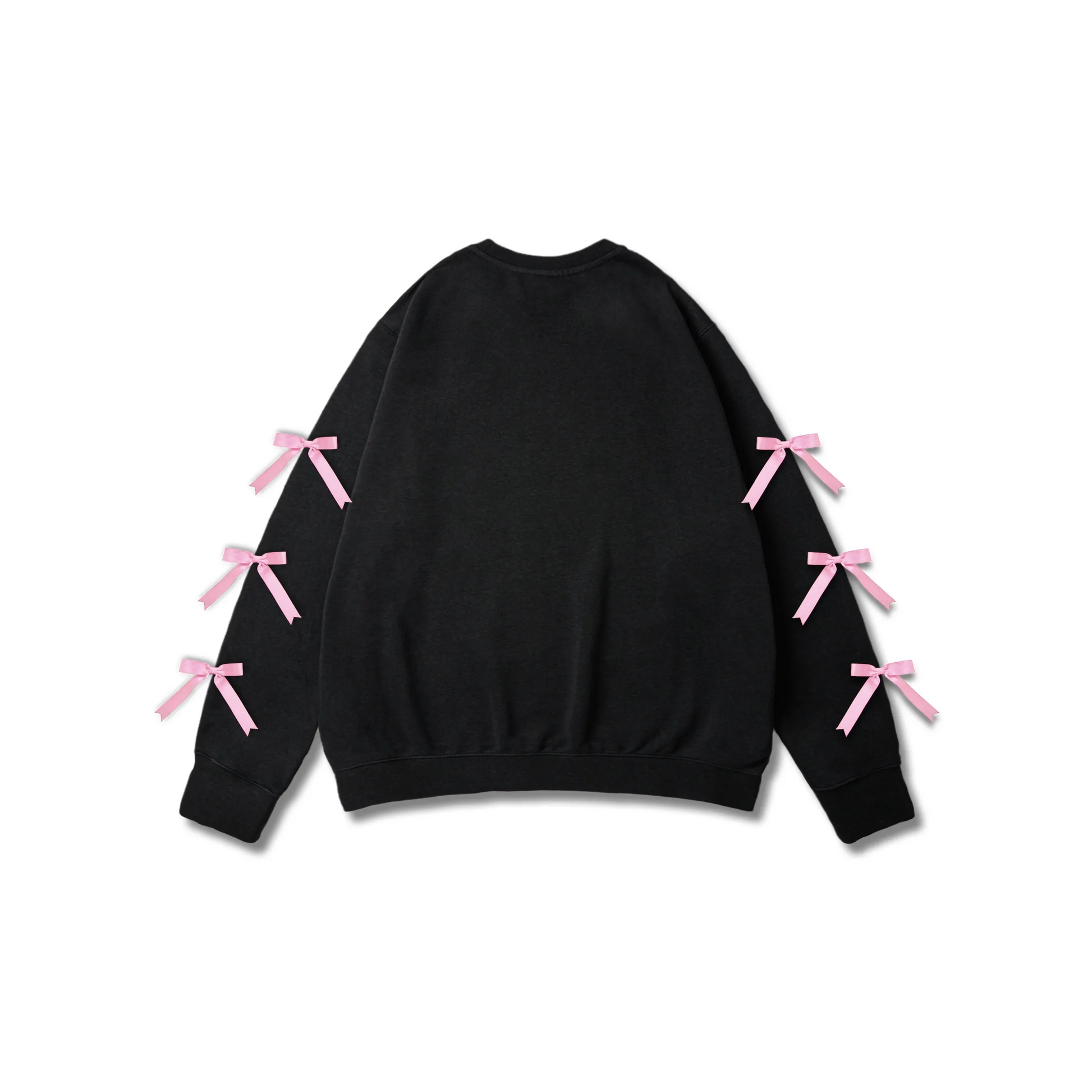 Custom Nike Sweatshirt Black With Pink Bows
