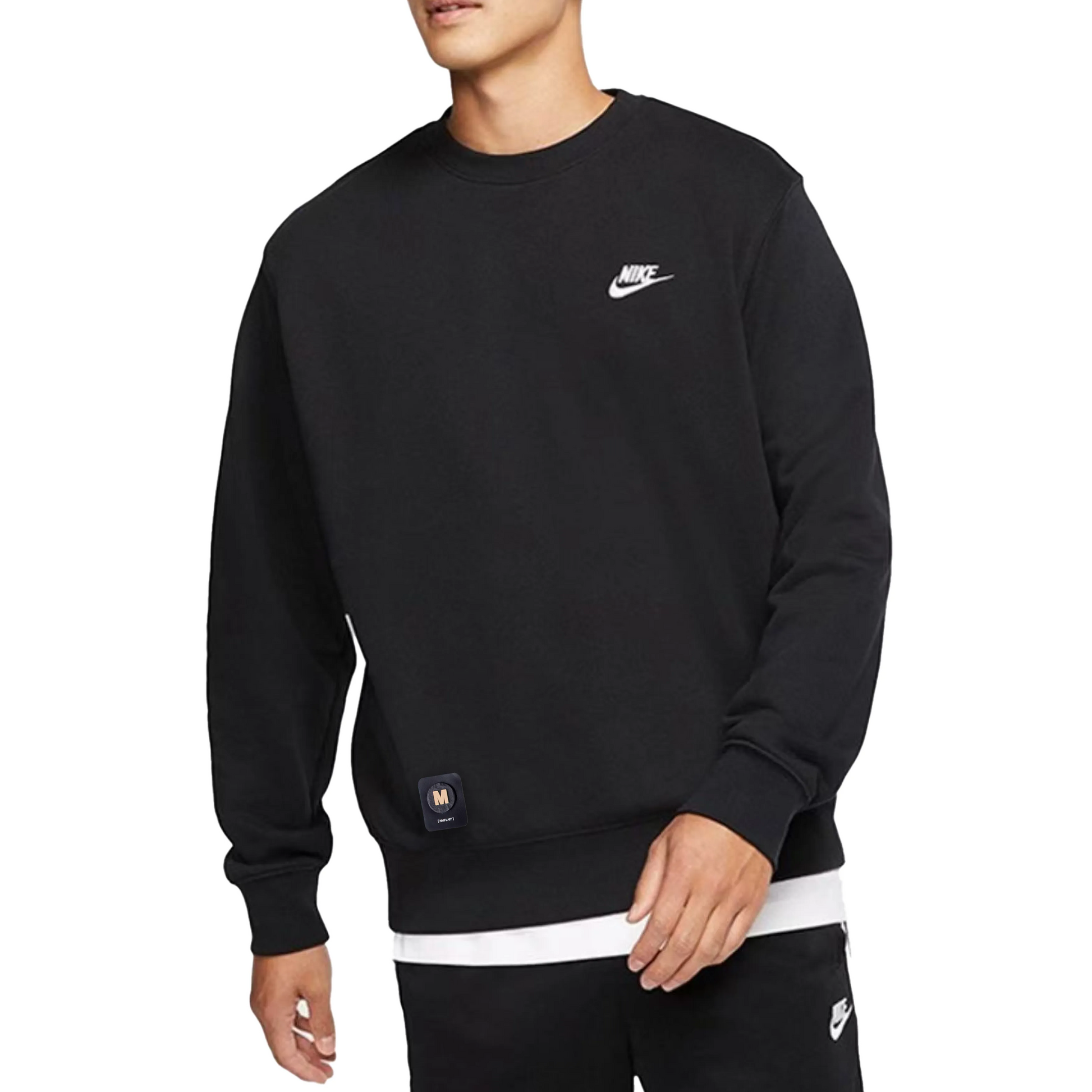 Custom Nike Sweatshirt Black With Small M Logo