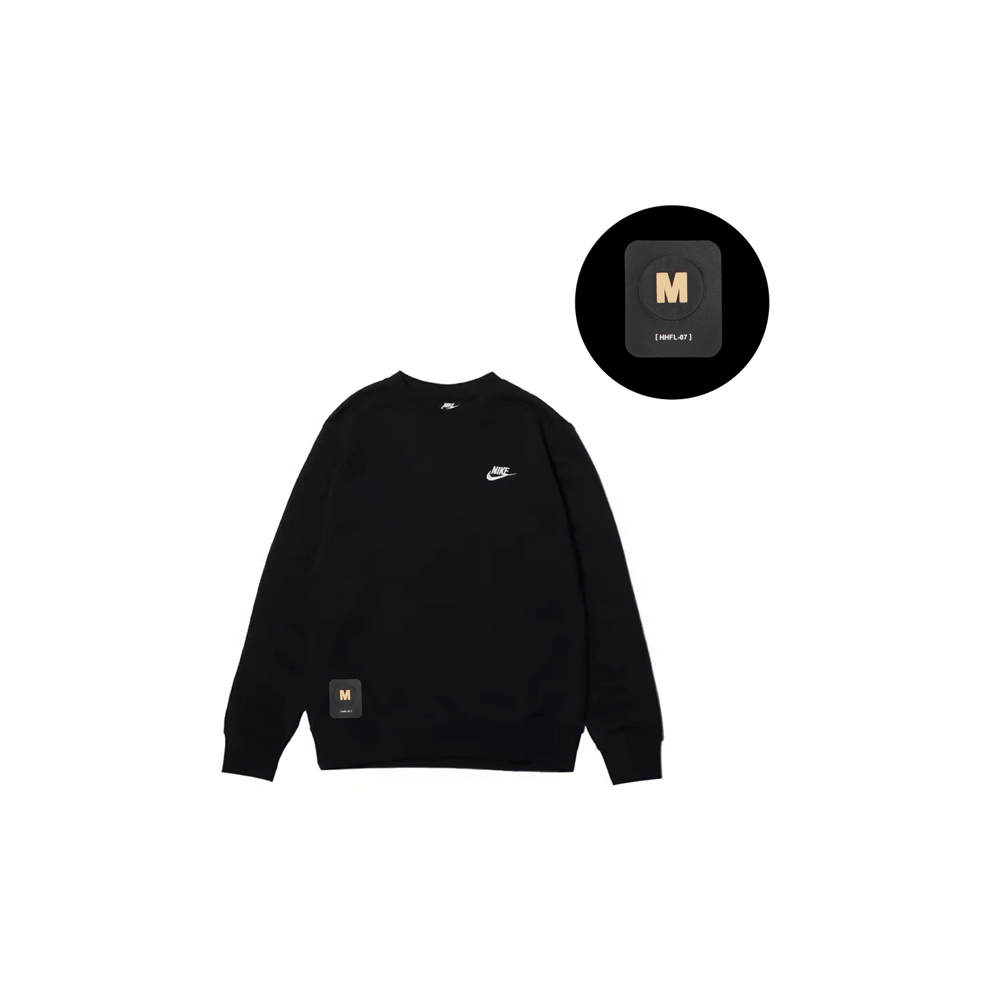 Custom Nike Sweatshirt Black With Small M Logo