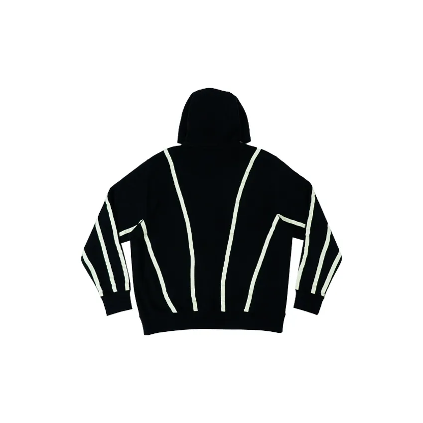Custom Nike Sweatshirt Black With White Stripes