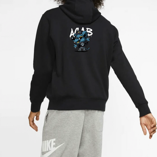 Custom Nike Sweatshirt Featuring Blue Cartoon Rat Design