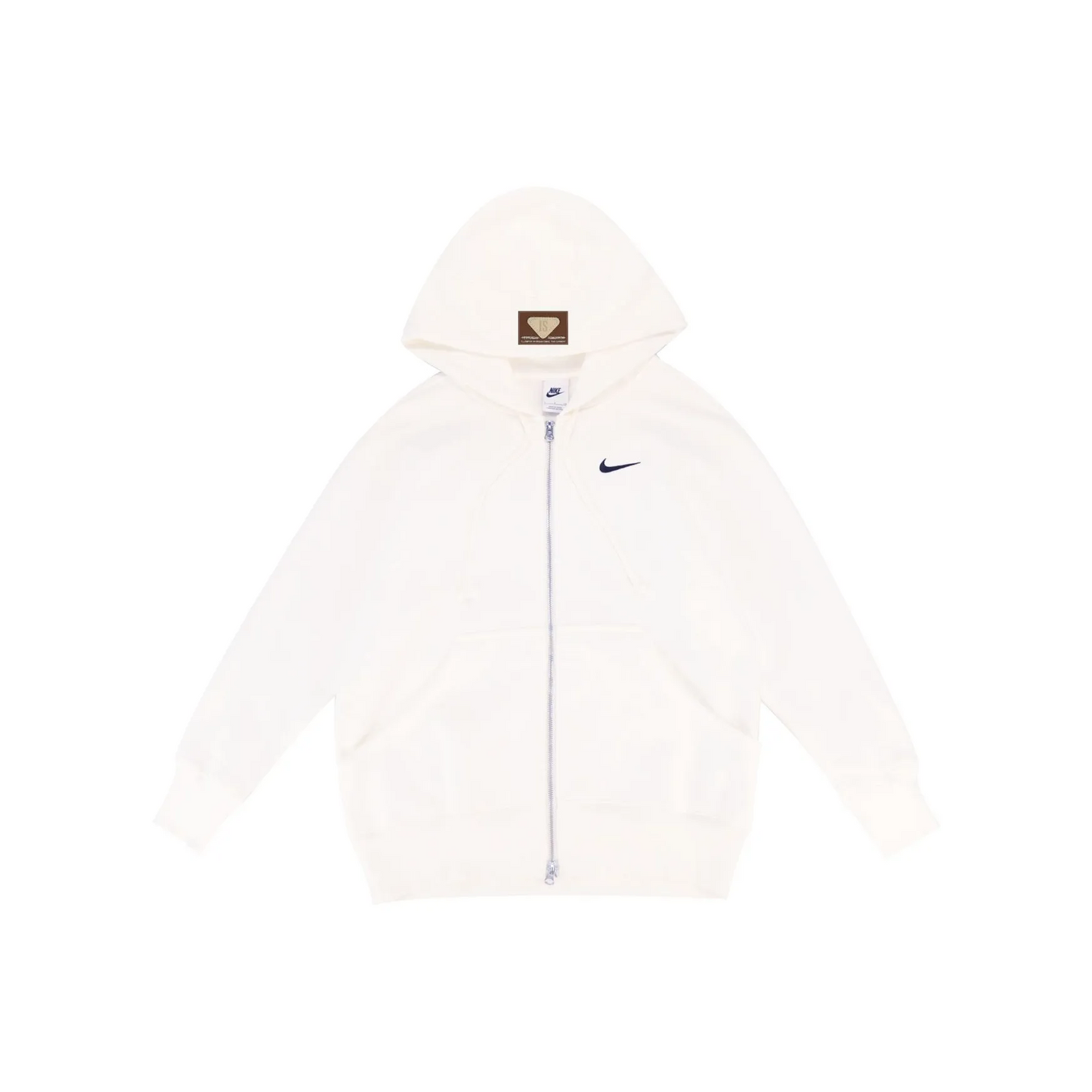 Custom Nike Sweatshirt White With Small Nike Swoosh And Back Patch