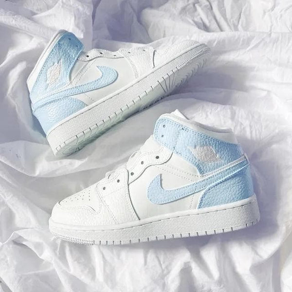 Dreamy Baby Blue Custom AJ 1s Shoes