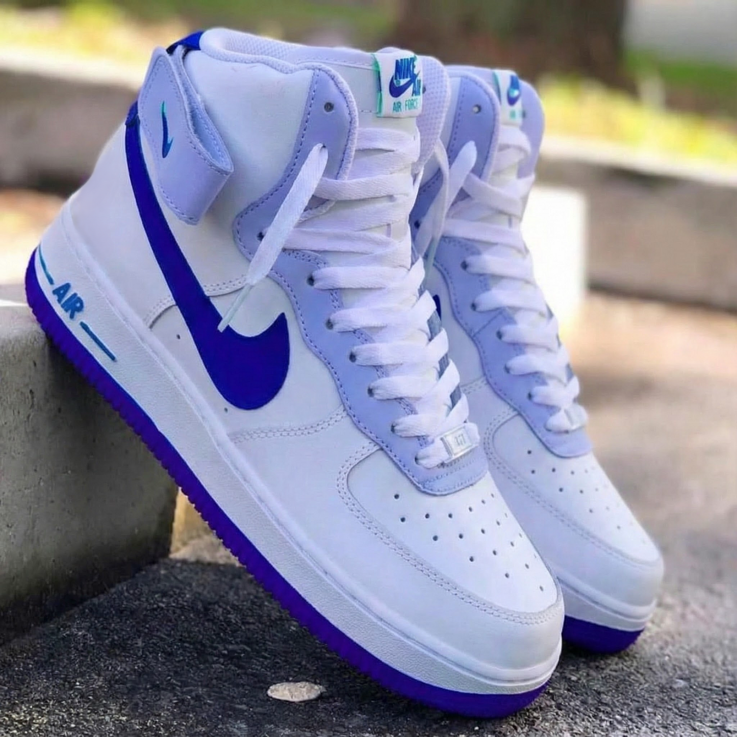 Dreamy Baby Purple Royal Blue Custom AF 1s Shoes