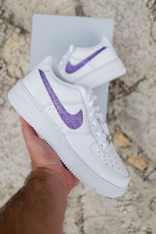 Dreamy Purple Glitter Custom AF 1s Shoes