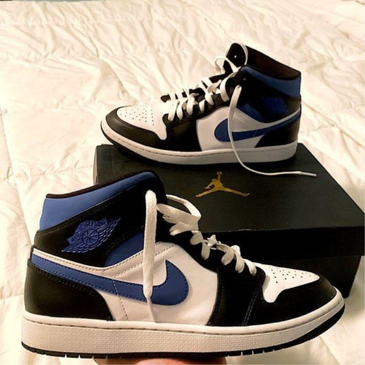 Velvet Blue Black Sneakers Custom Air Jordan 1