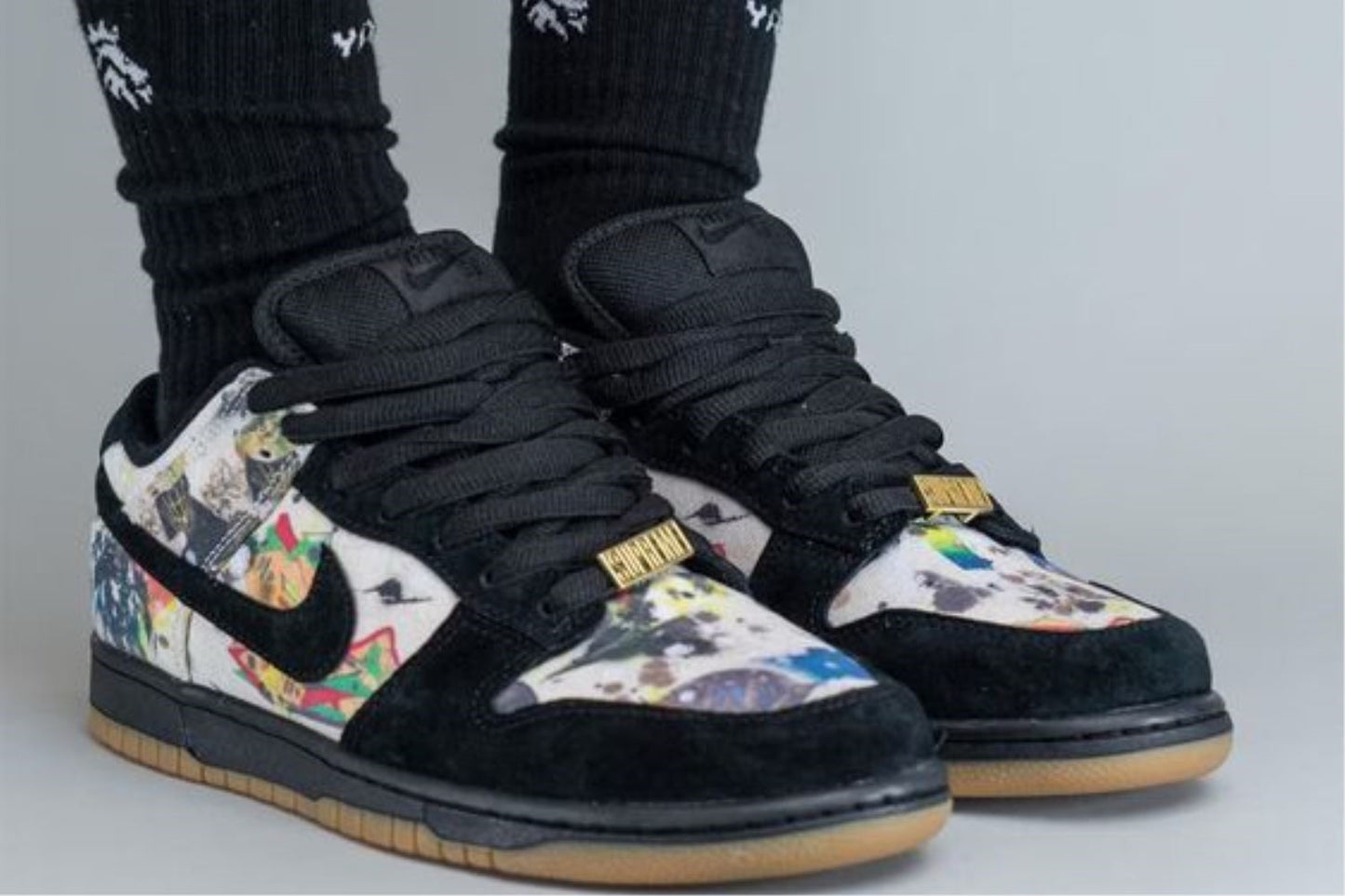 Black Velvet Print Custom Sneakers Dunk
