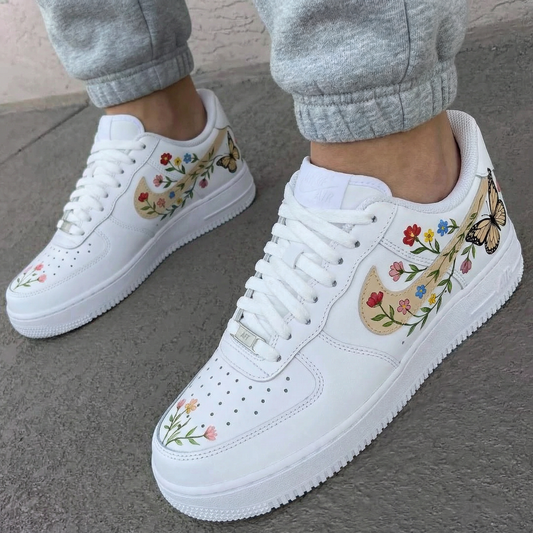 Floral Butterfly Custom AF 1s Shoes