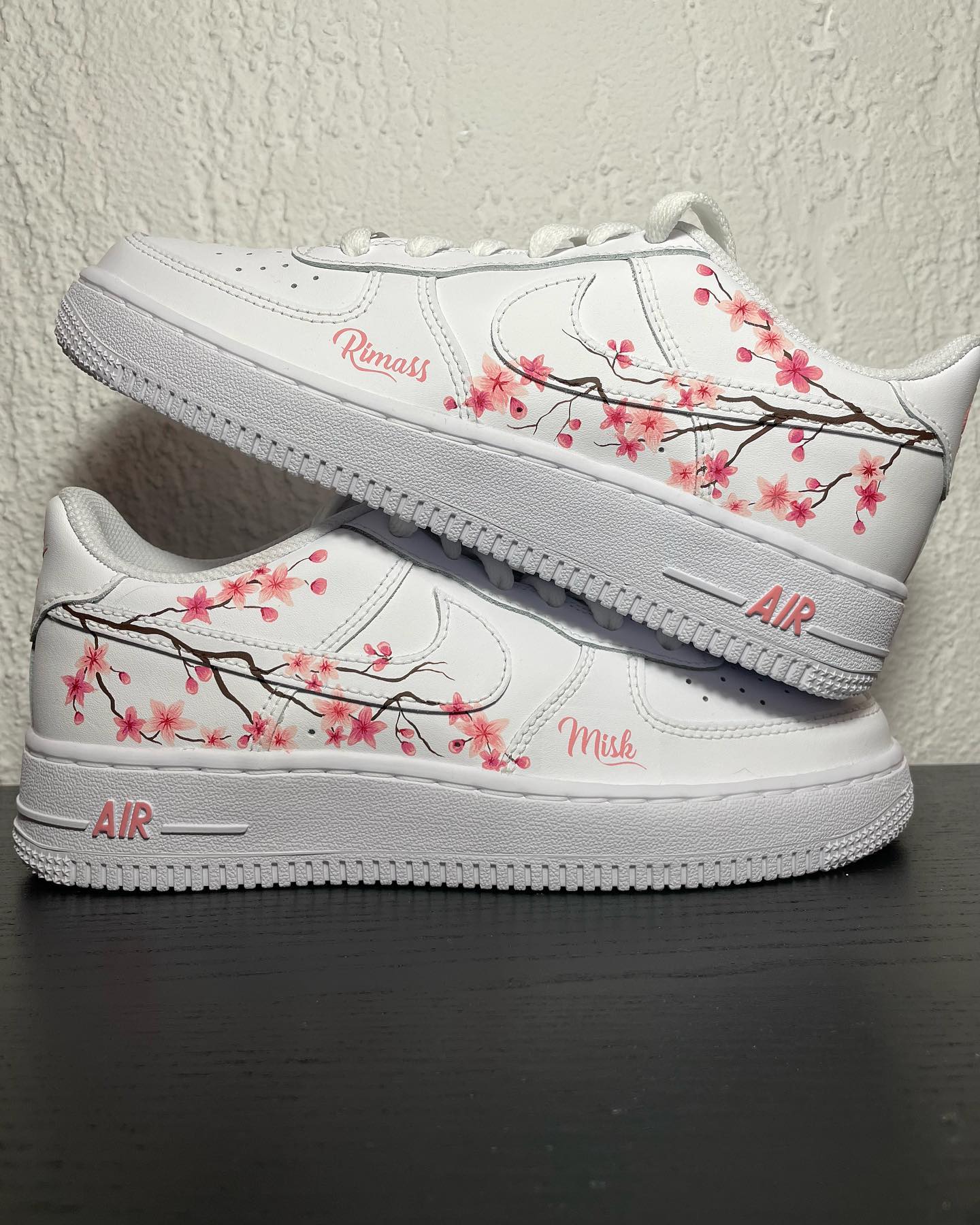 Gentle Pale Pink Cherry Blossom Custom AF 1s Shoes