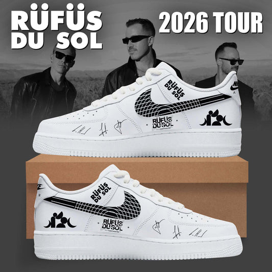 Hand Painted Rüfüs Du Sol Custom Air Force 1 Sneakers