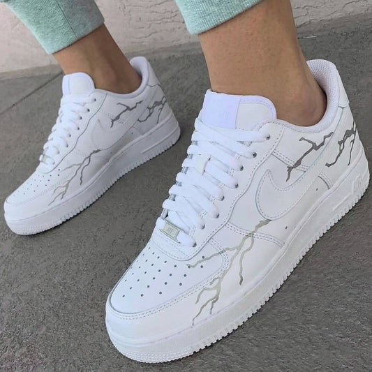 Grey Lightning Custom AF 1s Shoes