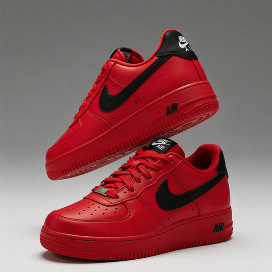 Custom Hand Painted Red Air Force 1 Tiger Sneakers
