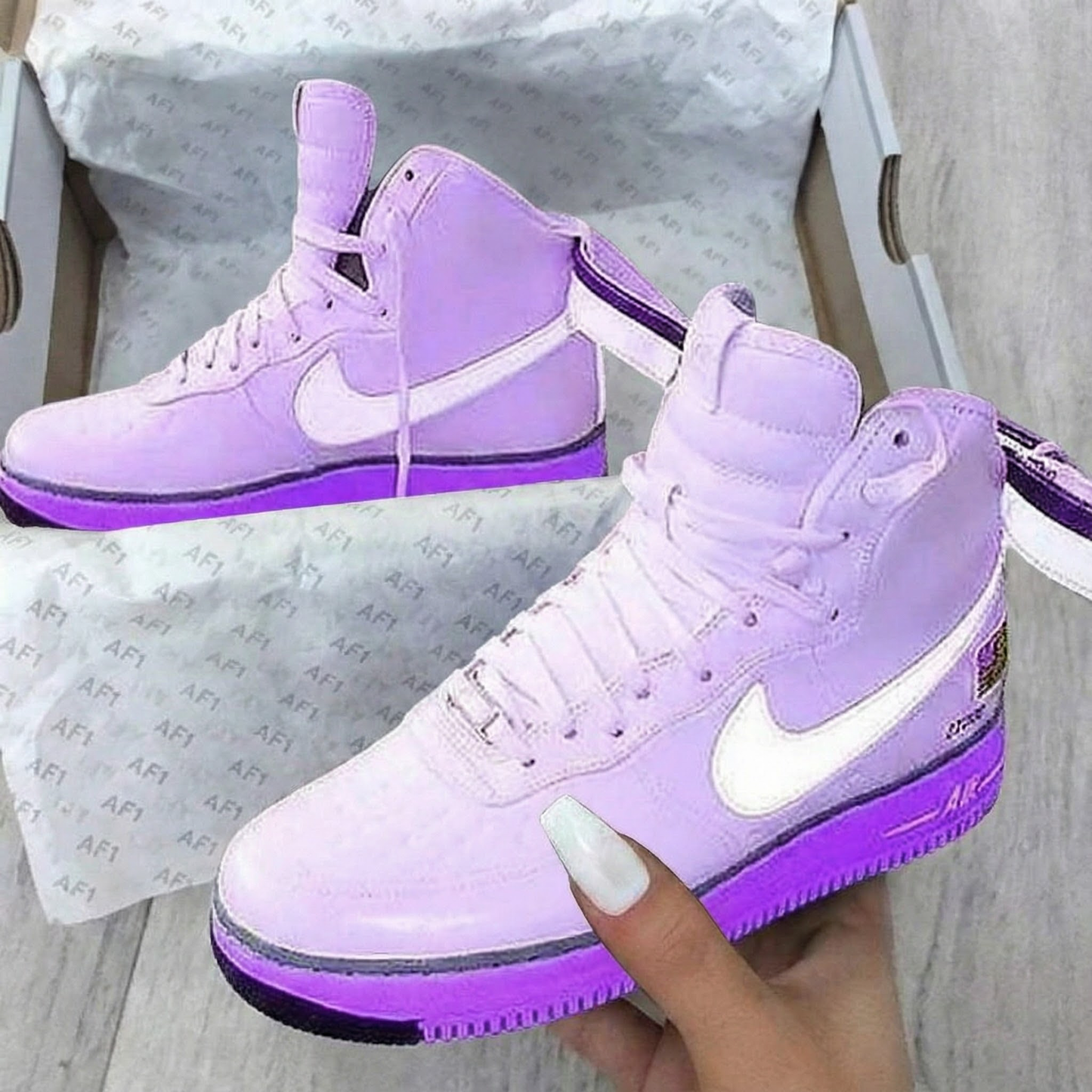 Healing Baby Pink Purple Custom AF 1s Shoes