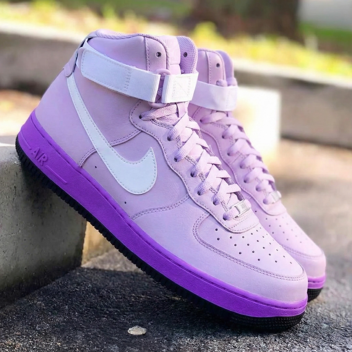 Healing Baby Pink Purple Custom AF 1s Shoes