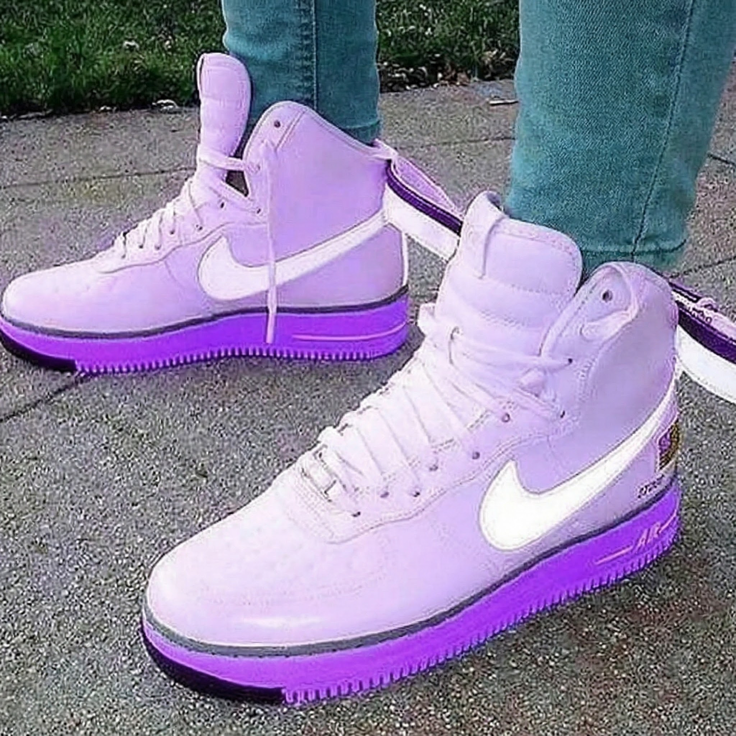 Healing Baby Pink Purple Custom AF 1s Shoes