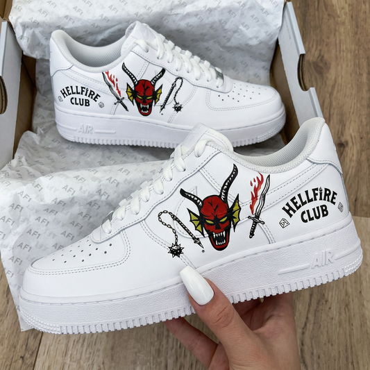 Hellfire Club Devil Sword Chain Custom AF 1s Shoes