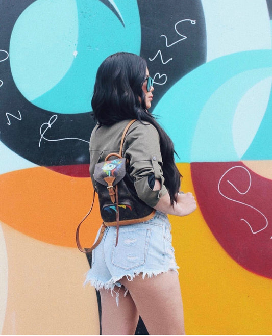 Hand Painted Custom Mini Backpack Stylish Casual Bag